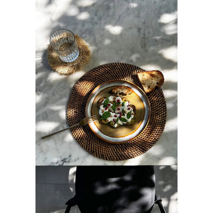 Rotan placemat natuurlijk bruin - 35 cm