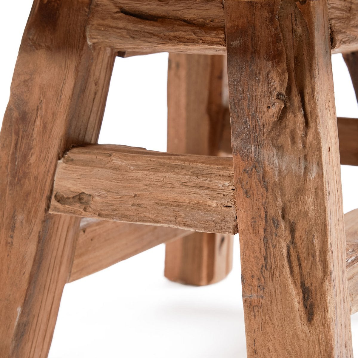 Teakhouten kruk Yoke naturel - S