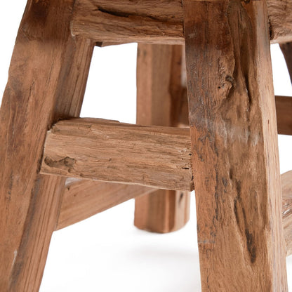 Teakhouten kruk Yoke naturel - S