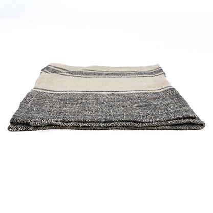 Linnen keukenhanddoek Smudge naturel zwart - 50x70 cm