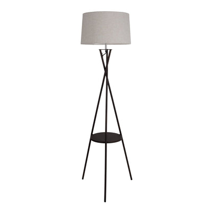 Vloerlamp Tora met Tafel Roest/Naturel - 158 cm (E27)