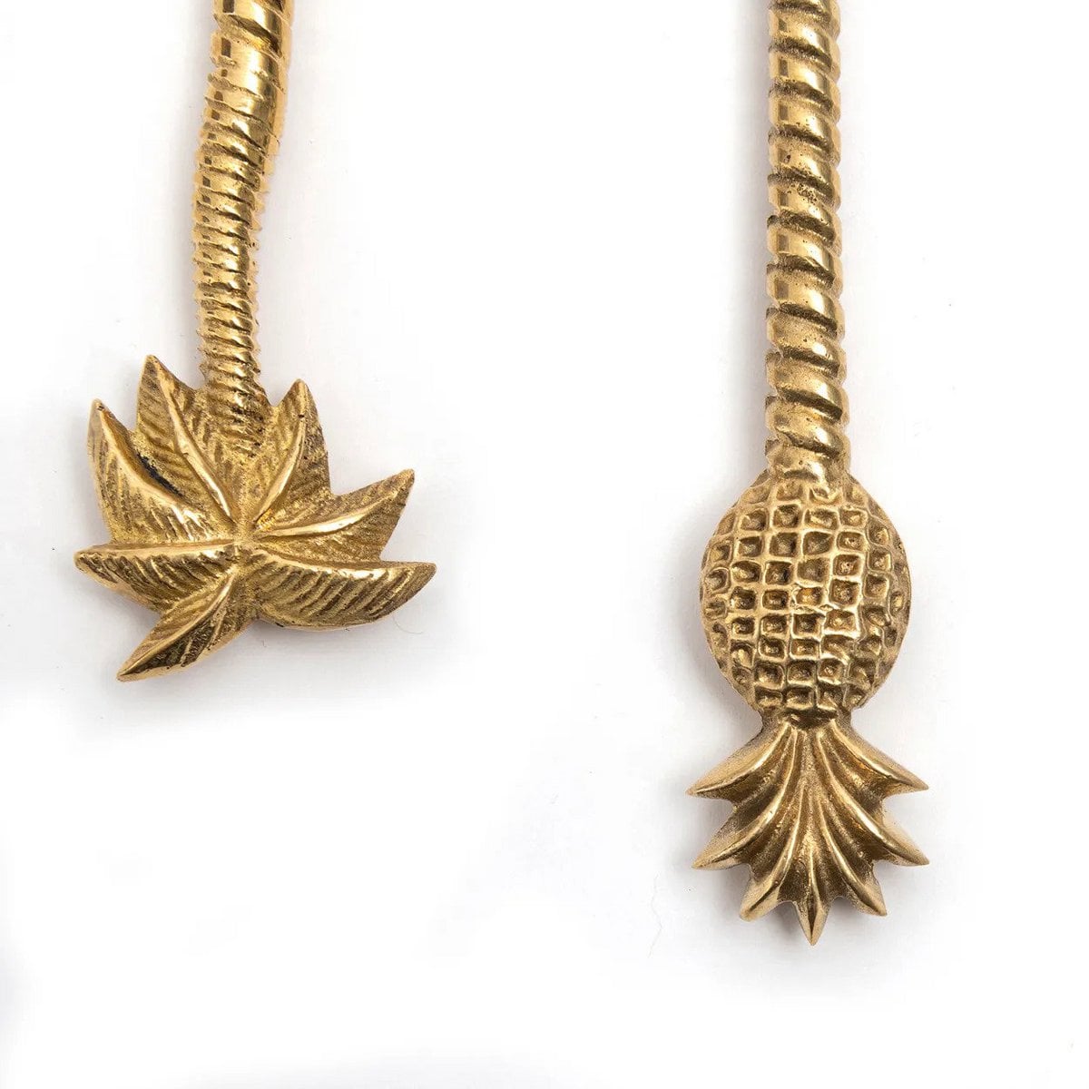 Massief messing vork Palmboomvork goud
