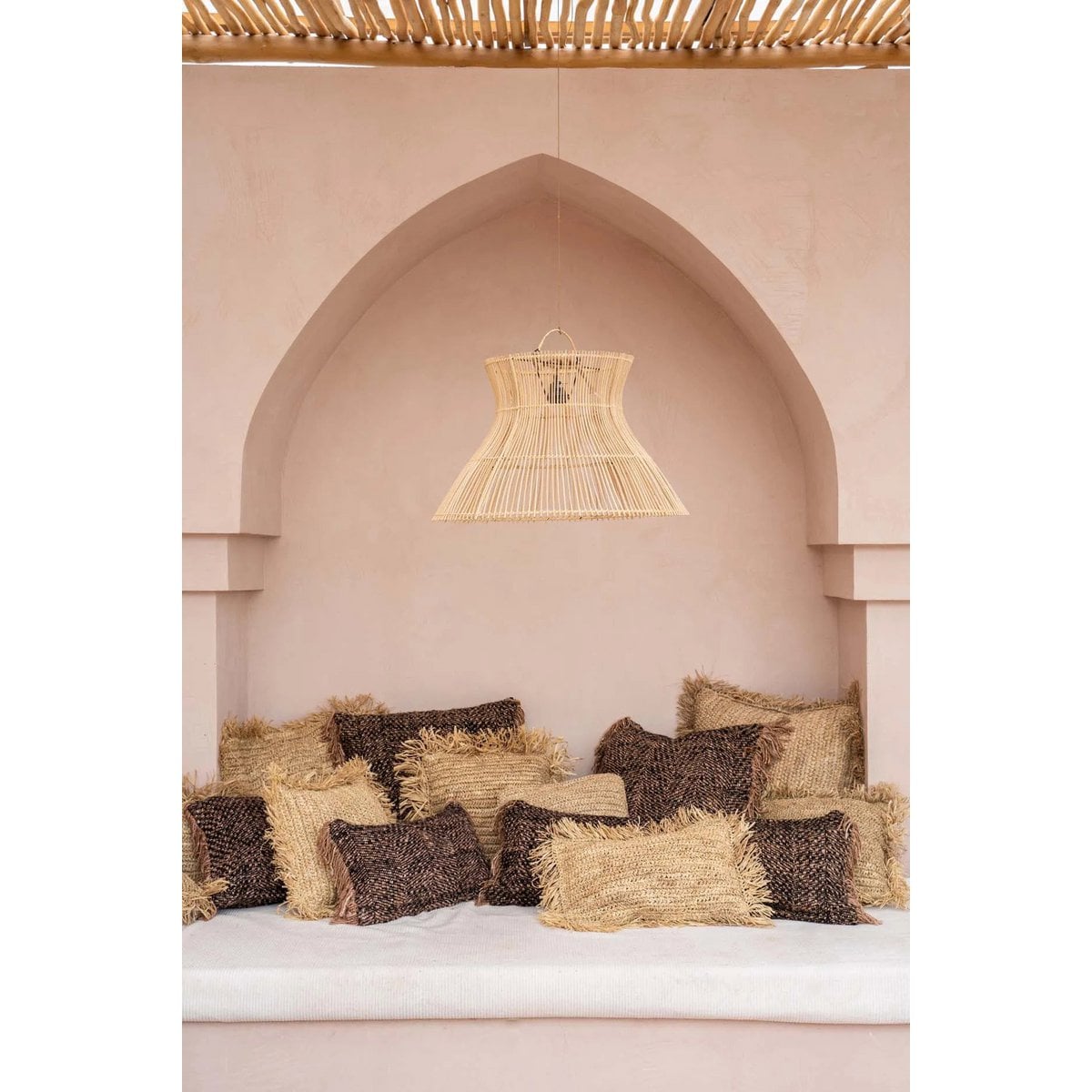Katoenen kussenhoes Glamour zwart koper - 30x50 cm