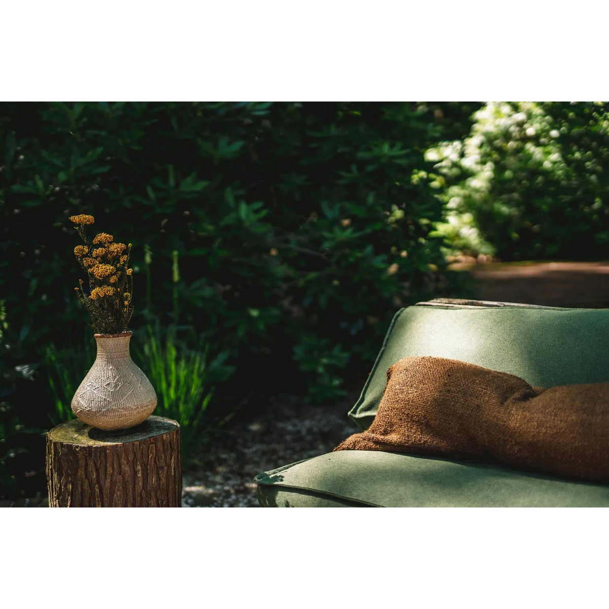 Katoenen kussenhoes Oh my gee bruin - 35x100 cm