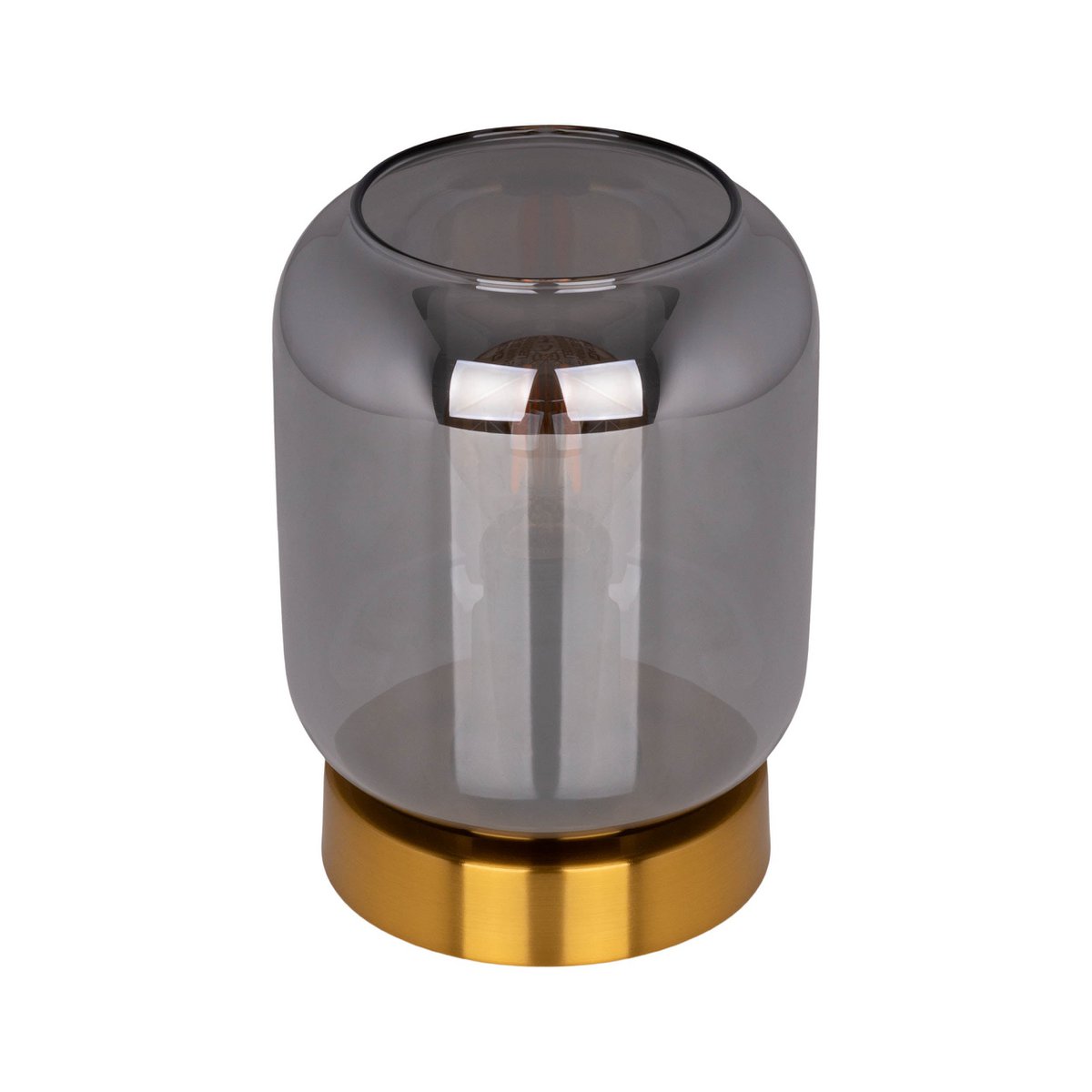 Glazen Tafellamp Alessio Goud/Rookglas - 17 cm (E14)