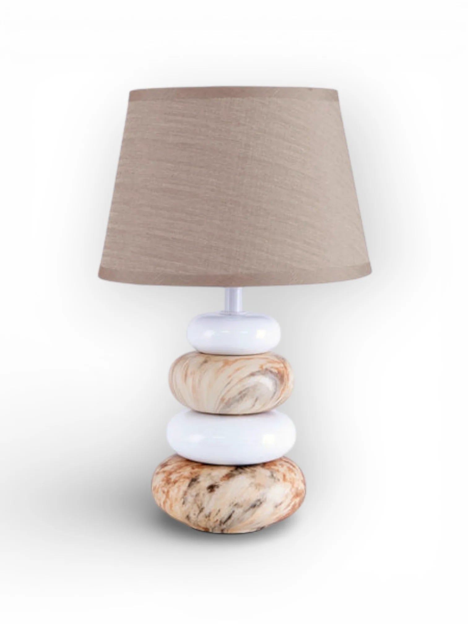 Keramische Tafellamp Stoney Bruin - 31 cm (E14) - OutHome