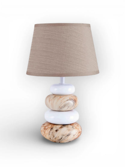 Keramische Tafellamp Stoney Bruin - 31 cm (E14) - OutHome