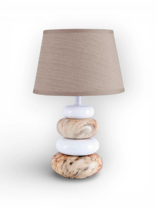 Keramische Tafellamp Stoney Bruin - 31 cm (E14) - OutHome