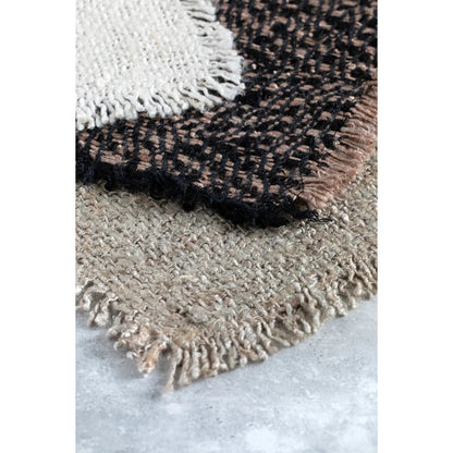 Katoenen placemat Wafeltextuur zwart koper (Set van 4)