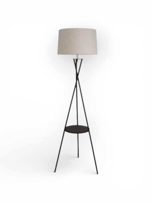 Vloerlamp Tora met Tafel Roest/Naturel - 158 cm (E27)