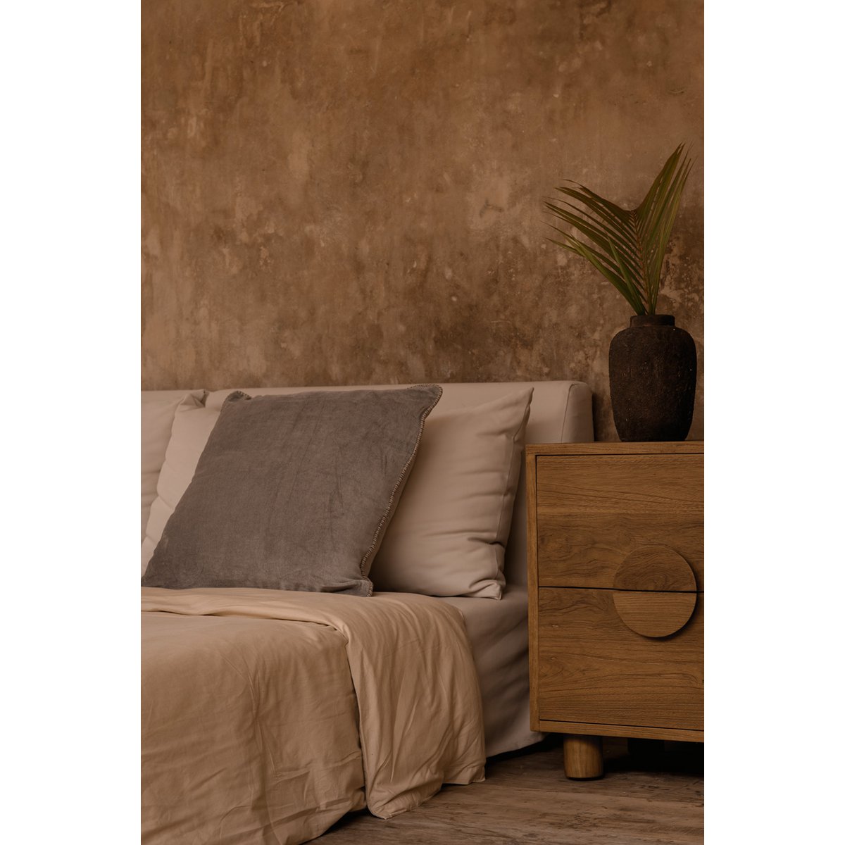 Fluweel kussenhoes The velvet crush grijs - 50x50