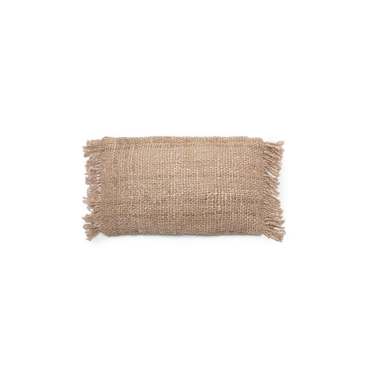 Katoenen kussenhoes beige - 30x50 cm