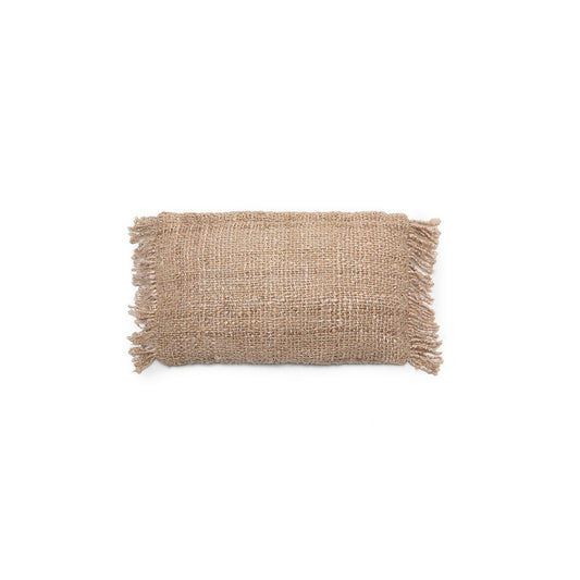 Katoenen kussenhoes beige - 30x50 cm