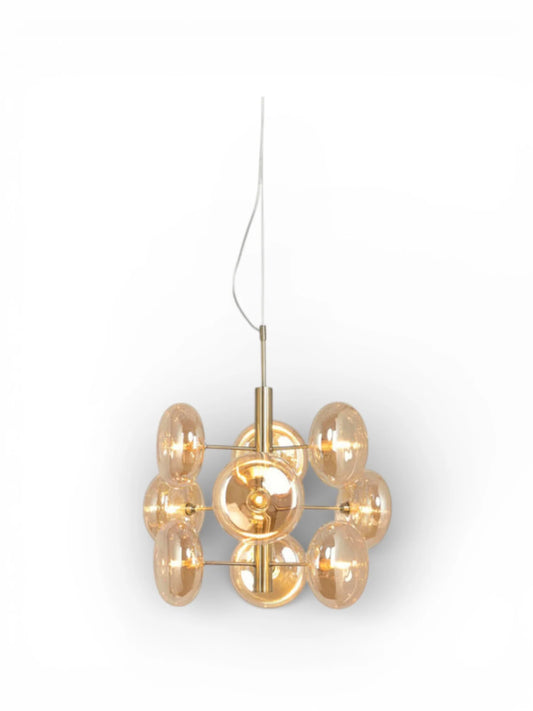 Hanglamp Orion Messing/Amberglas - Ø 53 cm (G9)