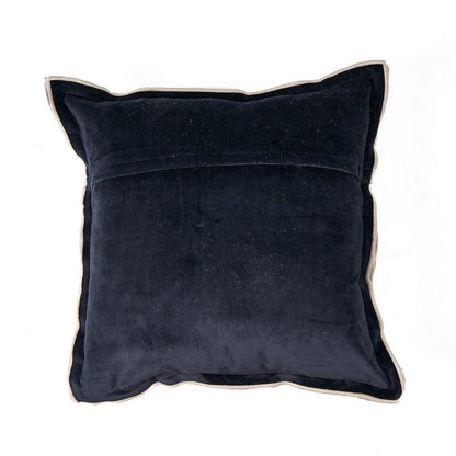 Kussenhoes Nordic stripe natuurlijk zwart - 50 cm