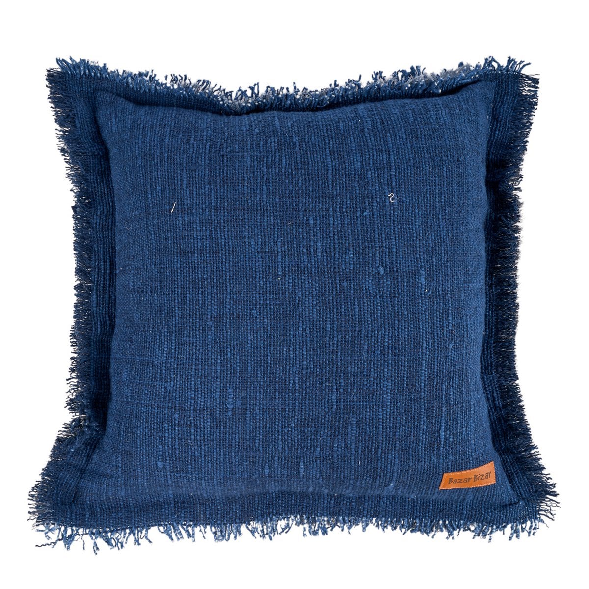 Kussenhoes Azure fringe indisch blauw - 50 cm