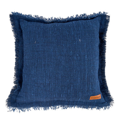 Kussenhoes Azure fringe indisch blauw - 50 cm