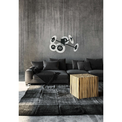 LED Hanglamp Discus Zwart/Wit - Ø 57 cm