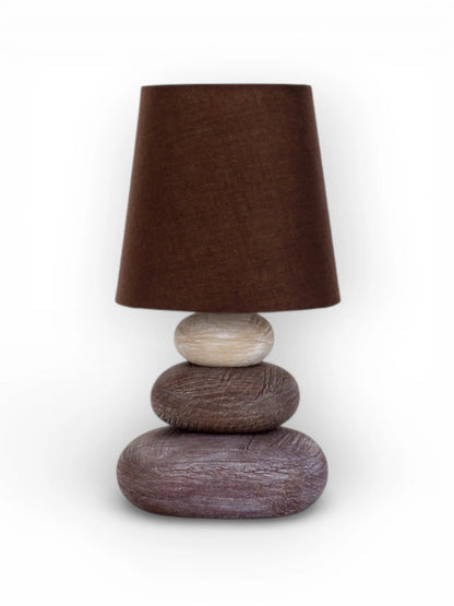 Keramische Tafellamp Stoney Bruin - 31 cm (E14) - OutHome