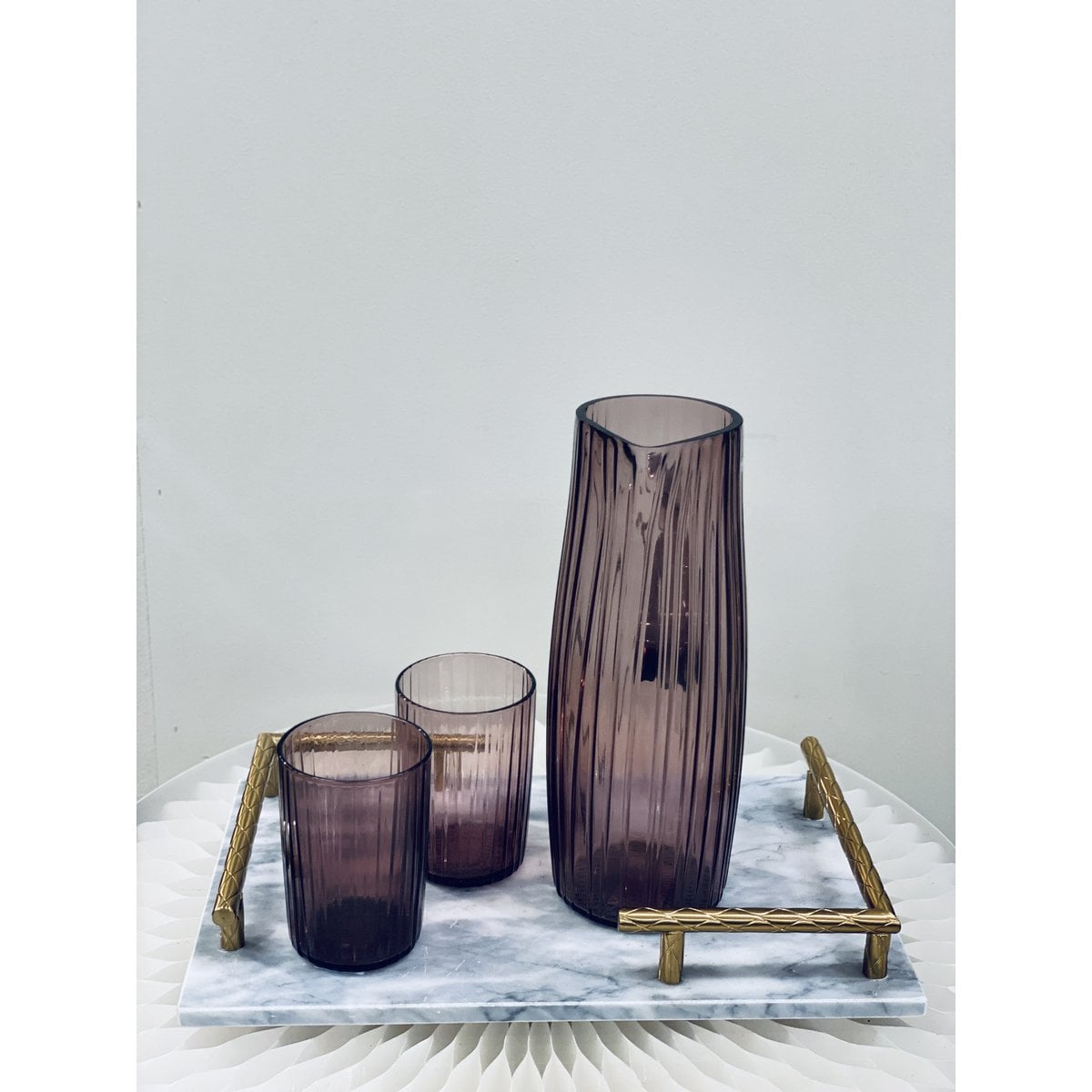 Marmeren dienblad Luxe goudkleurige - 35 cm