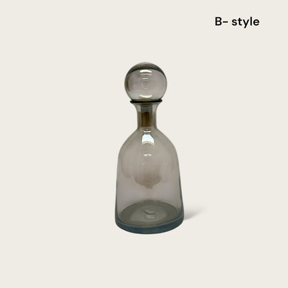 Glazen fles amberkleurig (Set van 3)