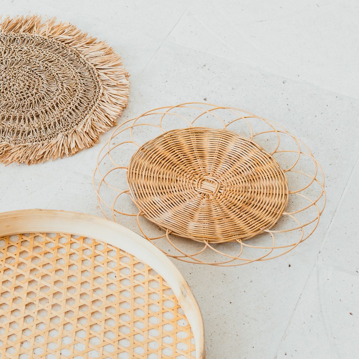 Wanddecoratieset Penida Rotan (5-delig)