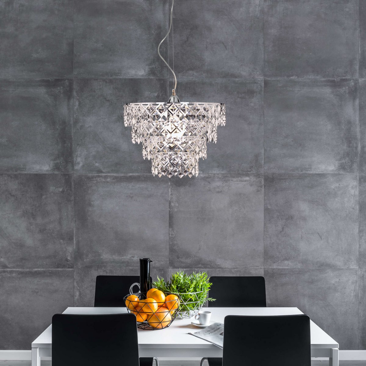 Hanglamp Fancy Kroonluchter Chroom - Ø 38 cm (E27)