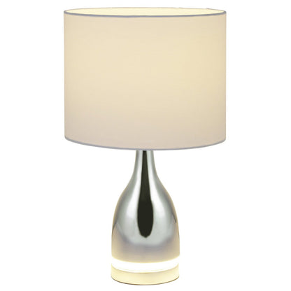 LED Tafellamp Cosima Chroom/Wit - 43,5 cm (E14)