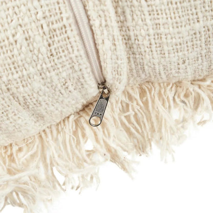 Raffia kussenhoes Tribal natuurlijk zwart