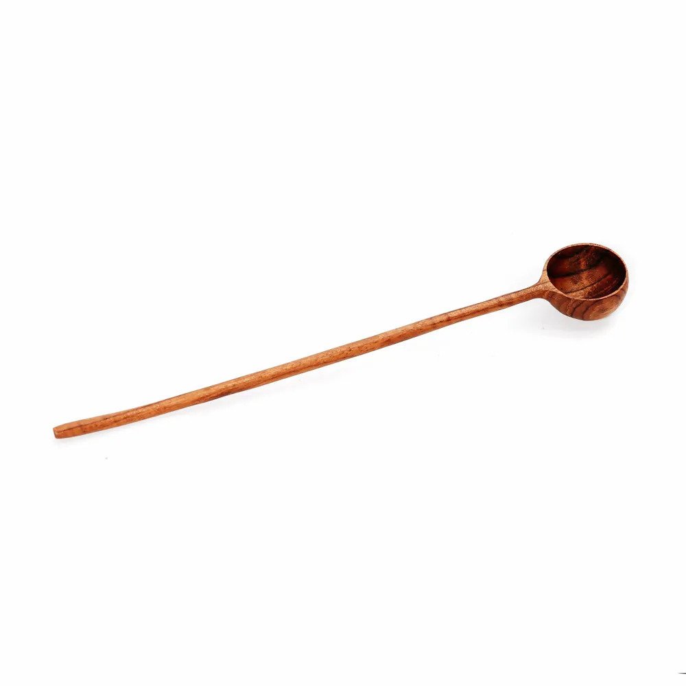 Teak doseerlepel Wortel bruin