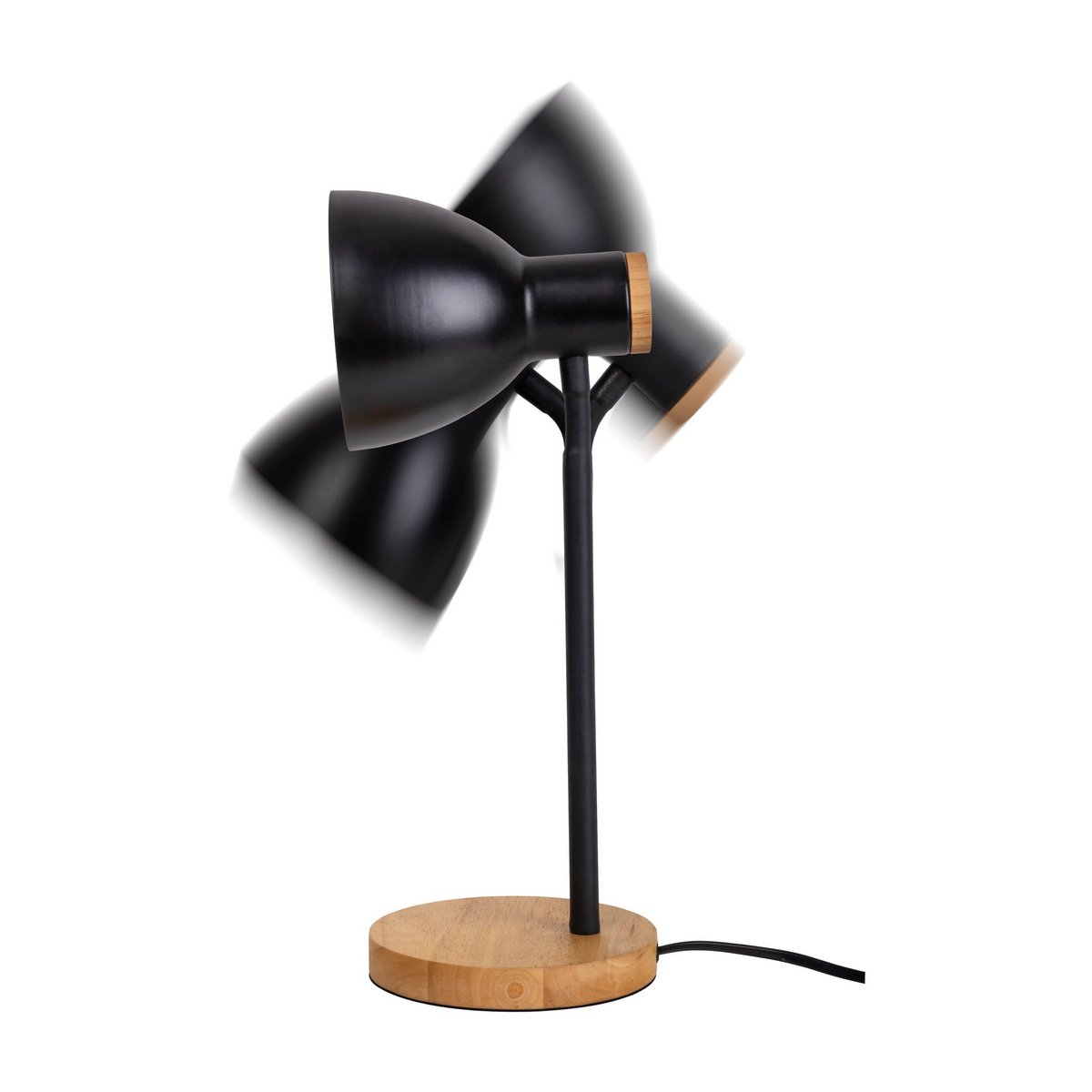 Bureaulamp Marie Zwart Hout/Metaal - 36,5 cm (E14)