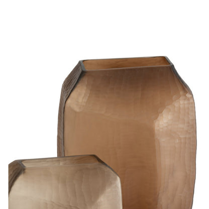 Glazen vaas V14686-380chocolade bruin