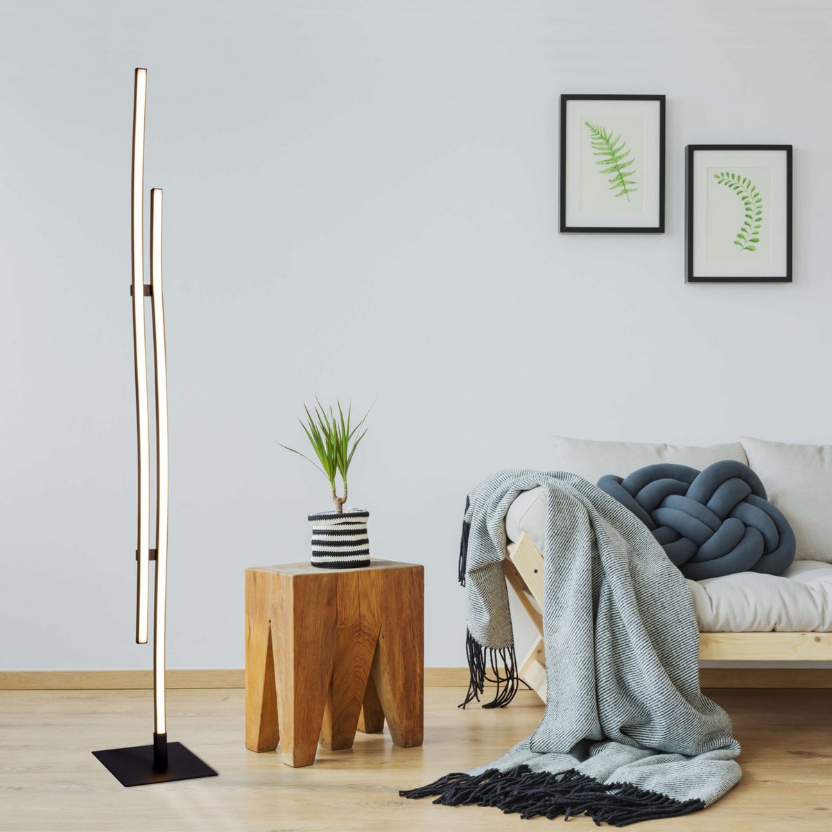LED Vloerlamp Onda Zwart - 130 cm