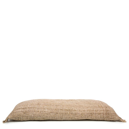 Katoen kussenhoes Oh my gee beige - 35 x 100 cm