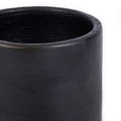 Terracotta beker Verbrand zwart