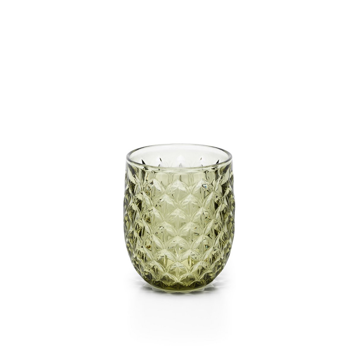 Glazen waterglas Starbeam olijfgroen