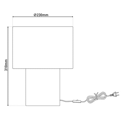 Tafellamp Fluffy Wit - 31 cm (E27)
