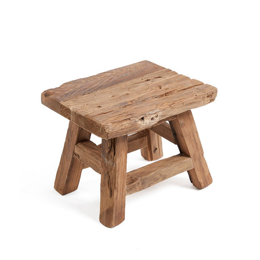 Teakhouten kruk Yoke naturel - S