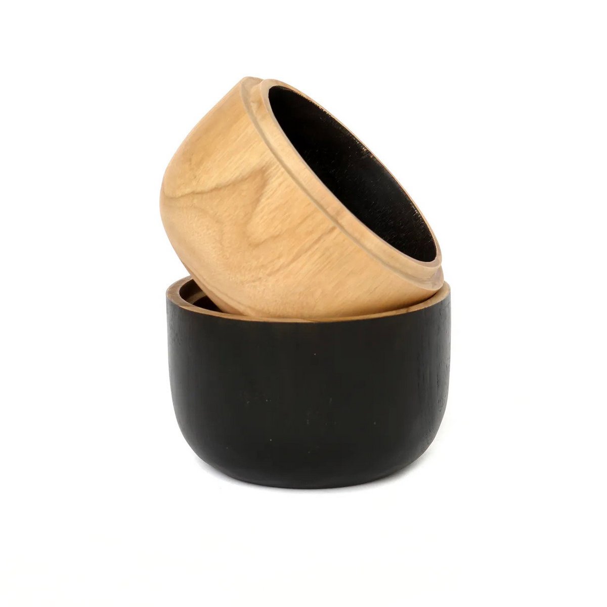 Teakhouten schalen Bondi zwart