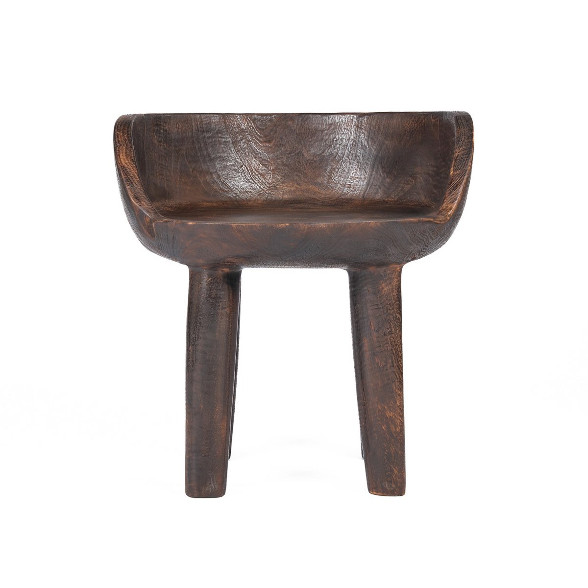 Lage stoel Sit happens donker notenhout