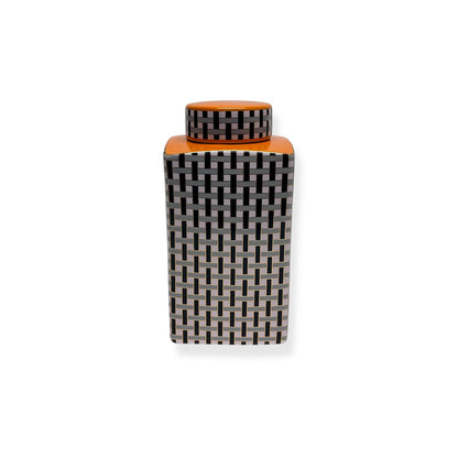 Porseleinen pot A-stijl oranje (set van 2)