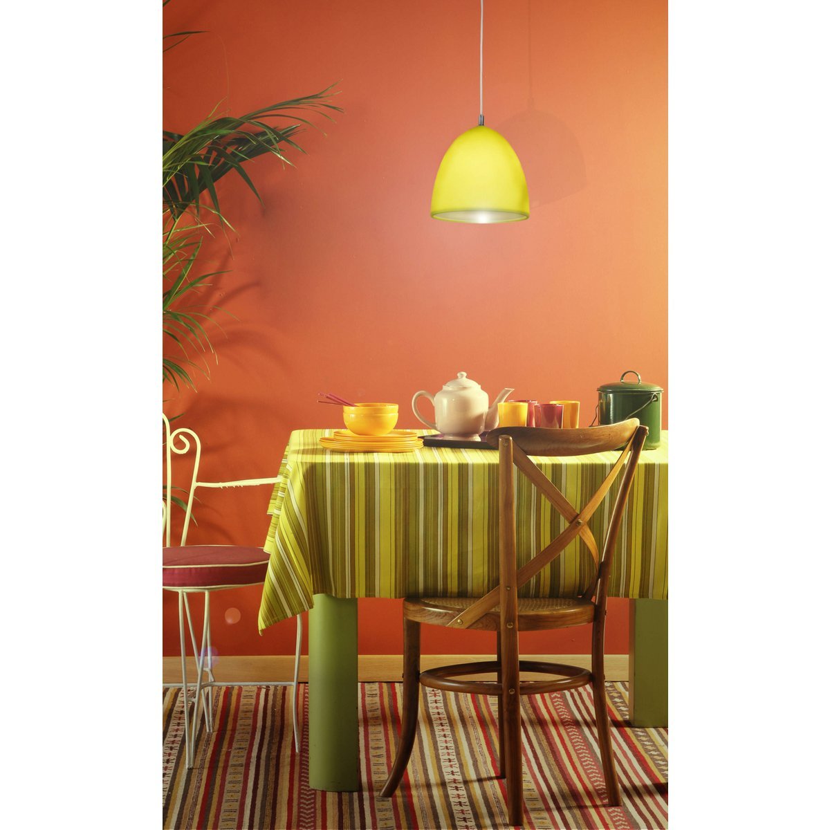 Siliconen hanger lamp "Catinus" Ø 25 cm, gemaakt van groen siliconen, E27 - OutHome