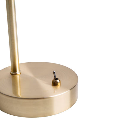 Tafellamp Libby Messing/Amberglas - 34 cm (E14)