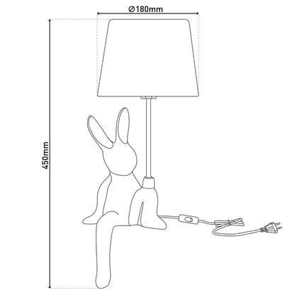 Keramische Tafellamp Helge Zwart/Zilver - 45 cm (Ø 18 cm)