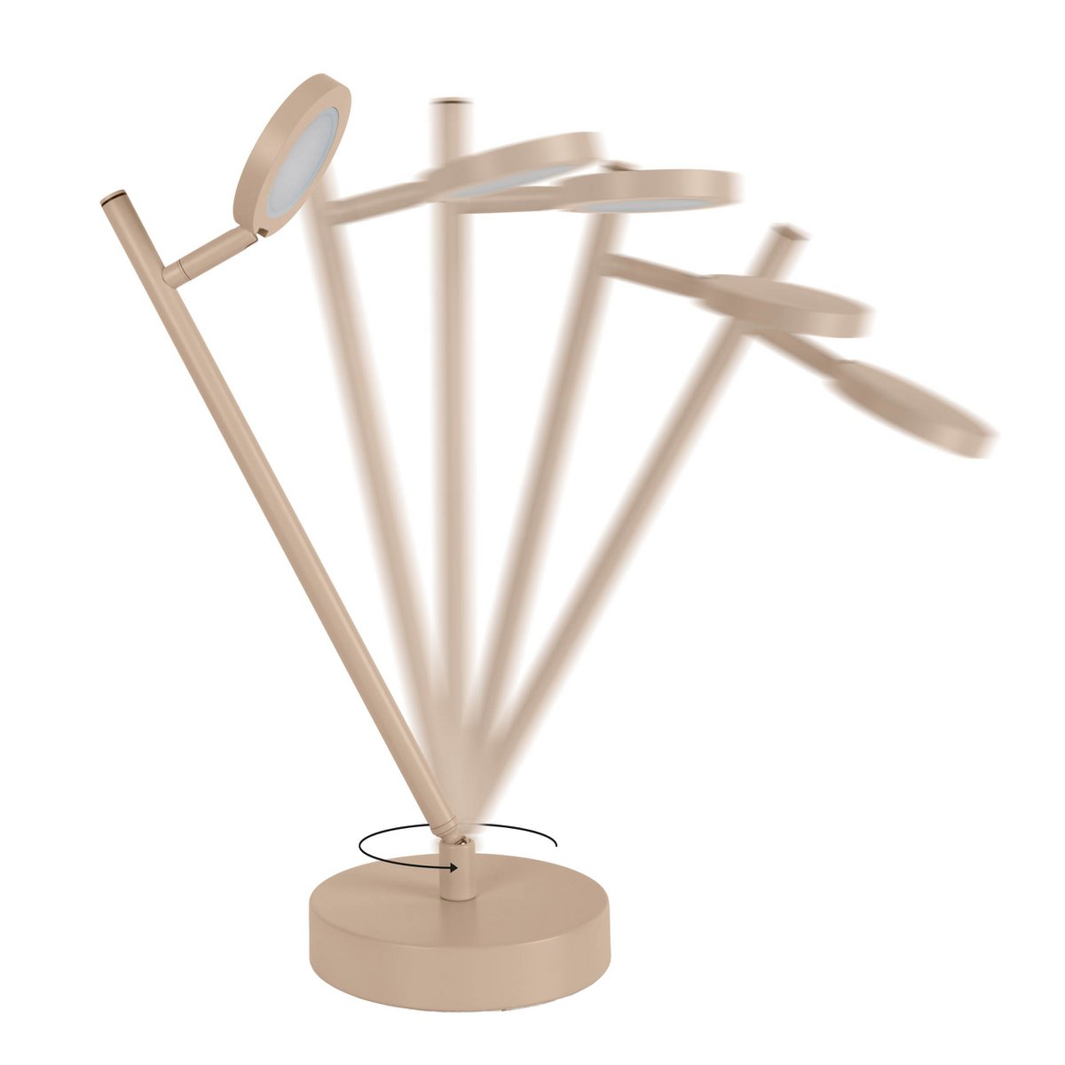 Snoerloze Tafellamp Lupa Amandel - 45 cm (Touch/Dimbaar)