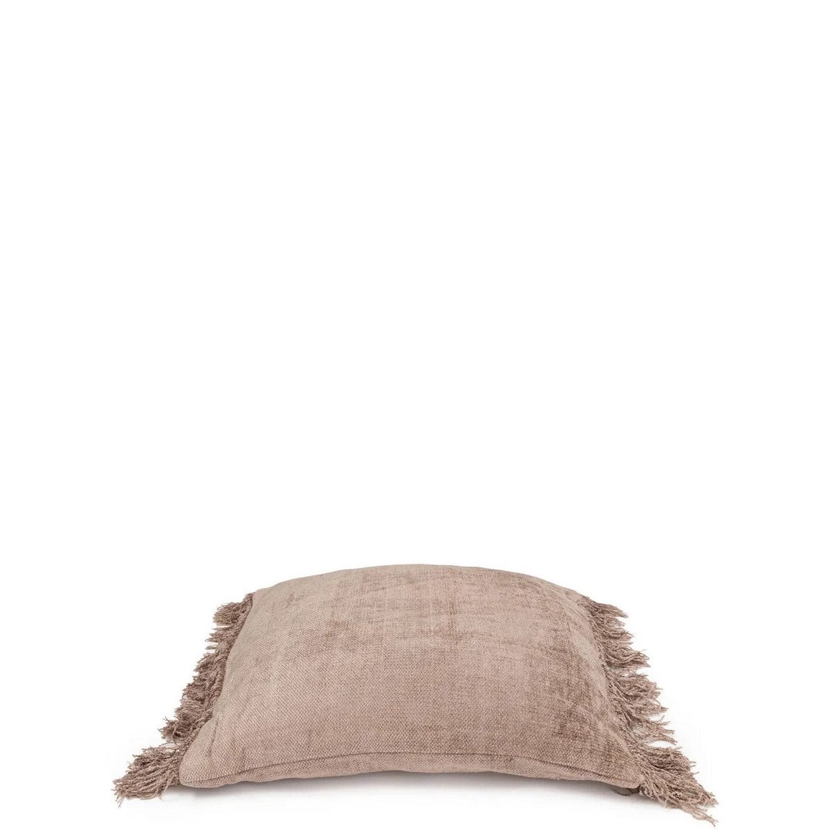 Betonfluweel kussenhoes taupe - 40 cm