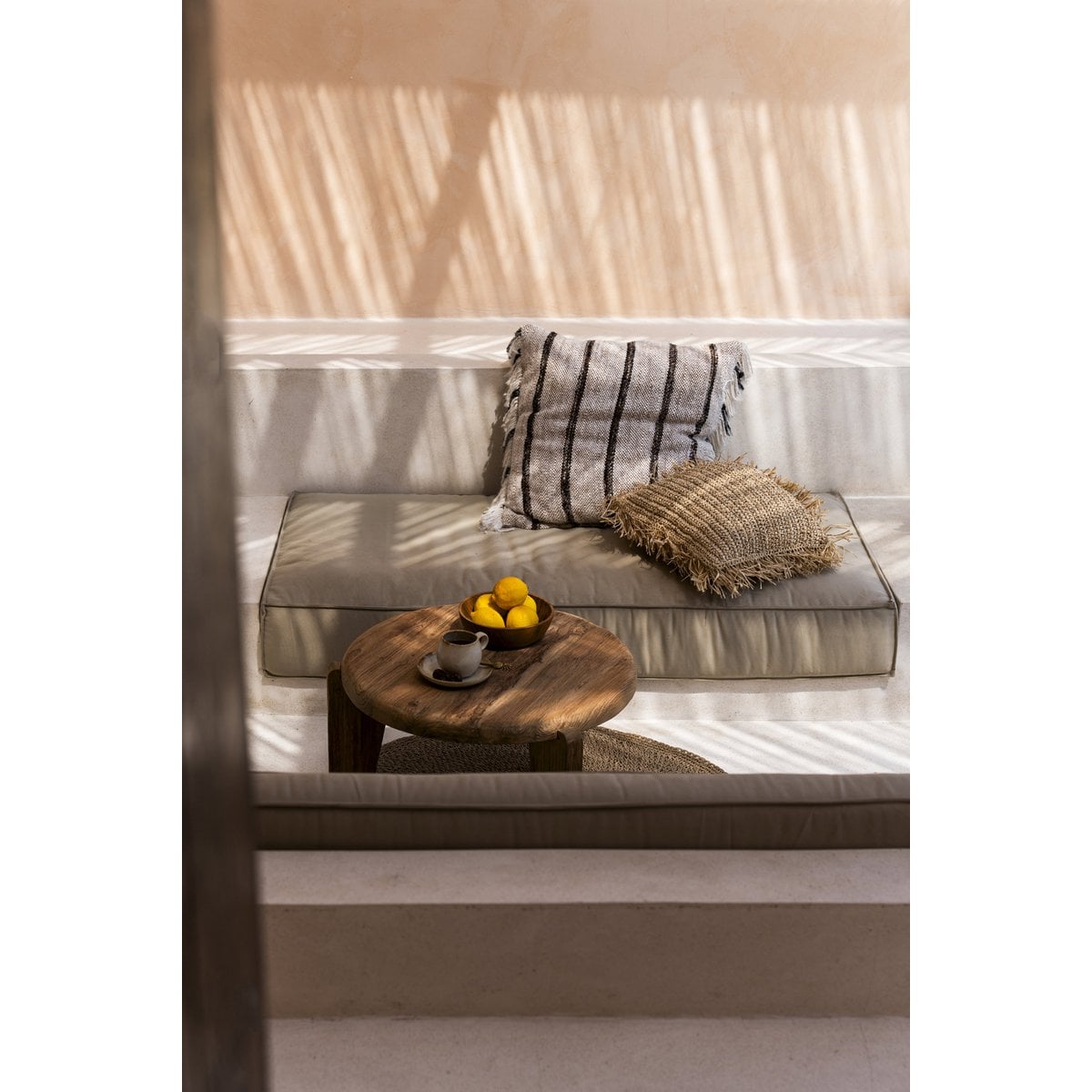 Katoenen kussenhoes Oh my gee boheems wit - 60 cm