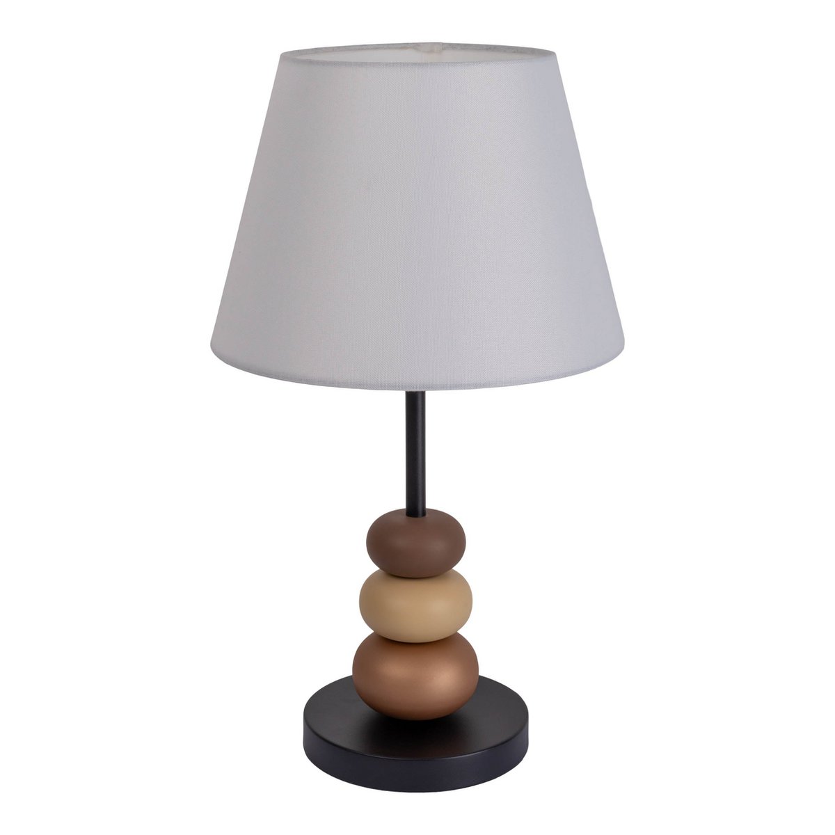 Tafellamp Elina Zwart/Bruin/Wit - 50 cm (E27)