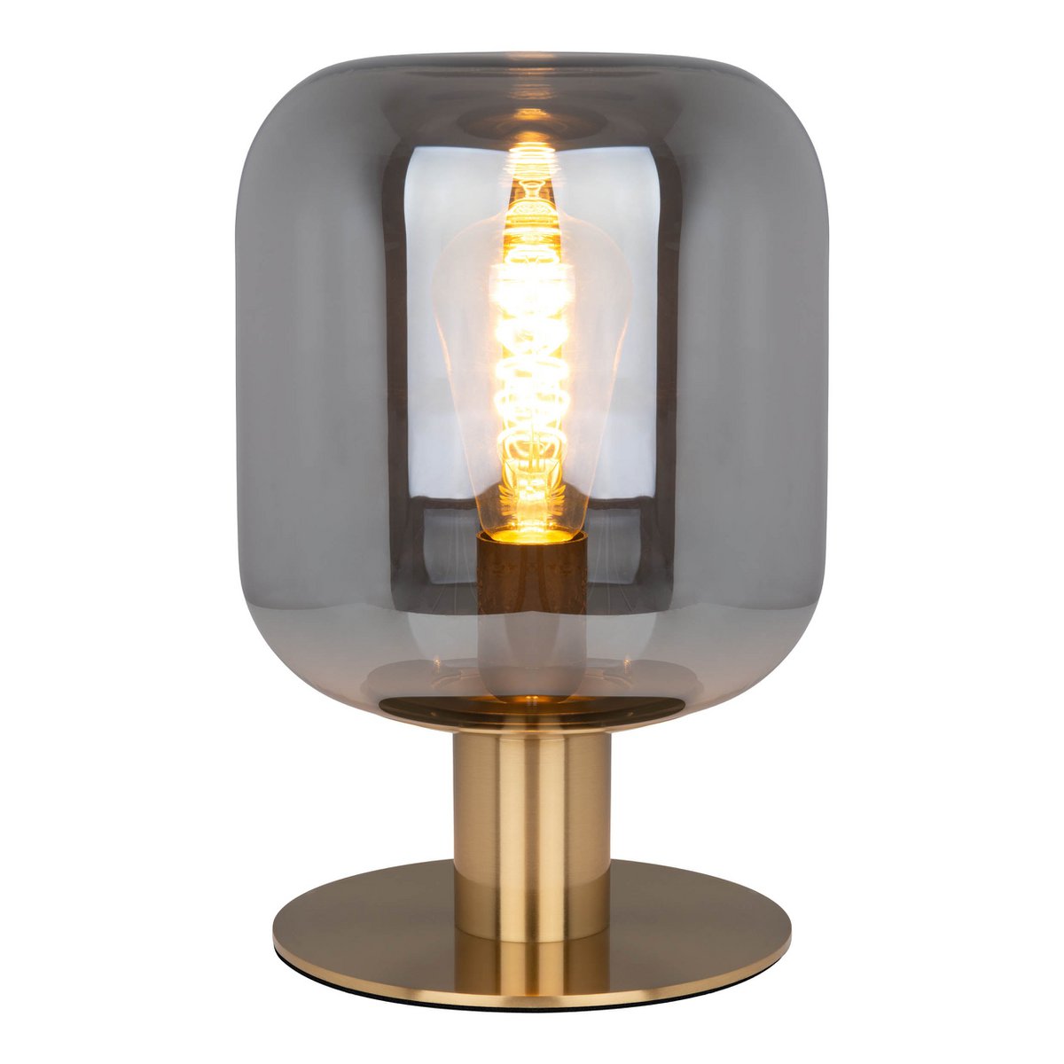 Glazen Tafellamp Alessio Goud/Rookglas - 30 cm (E14)