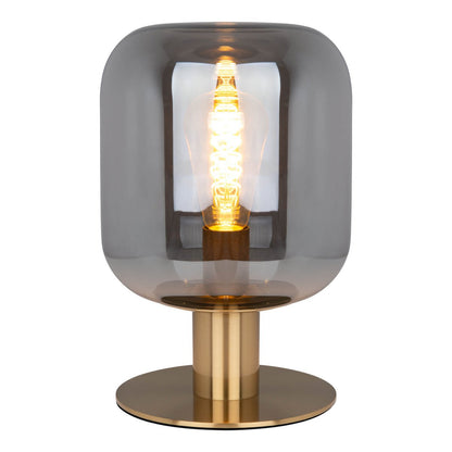 Glazen Tafellamp Alessio Goud/Rookglas - 30 cm (E14)